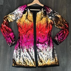 ⭐️ Rare Sequin Mini Dress w/ Long Sleeves M